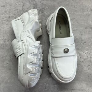 Rombaut White Faux-Leather Boccaccio II Platform Loafers Womens Size 38/US 7
